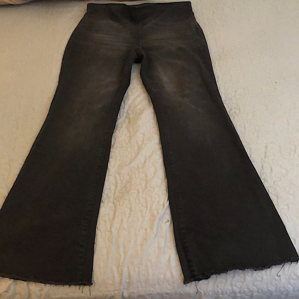 Knox Rose High Rise Retro Pull-On Jeans Stretch Wide Leg  size 10